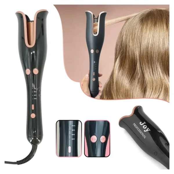 Professional Hair Curler FDJ-13503 – Black & Rose Gold, 660g, Salon-Quality Styling Tool