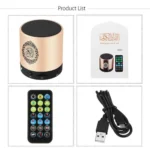 Wireless Quran Speaker Portable with Remote – Bluetooth Islamic MP3 Player