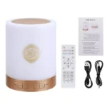 Portable Quran Speaker Touch Lamp White – LED Night Light with Bluetooth & Full Quran Audio - Image 2