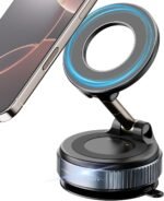 Magnetic Car Phone Mount with MagSafe, 360° Adjustable Foldable Holder, Strong Suction Cup for iPhone & Android Smartphones - Image 5