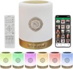 Portable Quran Speaker Touch Lamp White – LED Night Light with Bluetooth & Full Quran Audio - Image 6