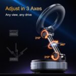 Magnetic Car Phone Mount with MagSafe, 360° Adjustable Foldable Holder, Strong Suction Cup for iPhone & Android Smartphones - Image 3