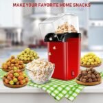 Healthy 1200W Hot Air Popcorn Maker – Oil-Free, 1.8L Quick Pop, Ready in 2-3 Minutes - Image 4