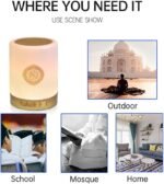 Portable Quran Speaker Touch Lamp White – LED Night Light with Bluetooth & Full Quran Audio - Image 3