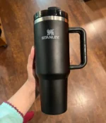 Stanley Quencher H2.0 40oz Insulated Tumbler – Stainless Steel Travel Mug with Handle, Lid & Straw for Cold & Hot Drinks (Black) - Image 3