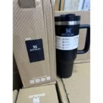 Stanley Quencher H2.0 40oz Insulated Tumbler – Stainless Steel Travel Mug with Handle, Lid & Straw for Cold & Hot Drinks (Black) - Image 4